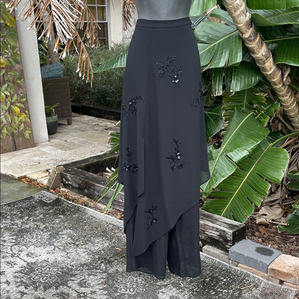 Dave and Johnny beaded skirt over pants